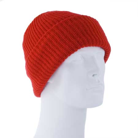 Value Knit - White Ski Hat - SINgle Piece - MADE IN USA