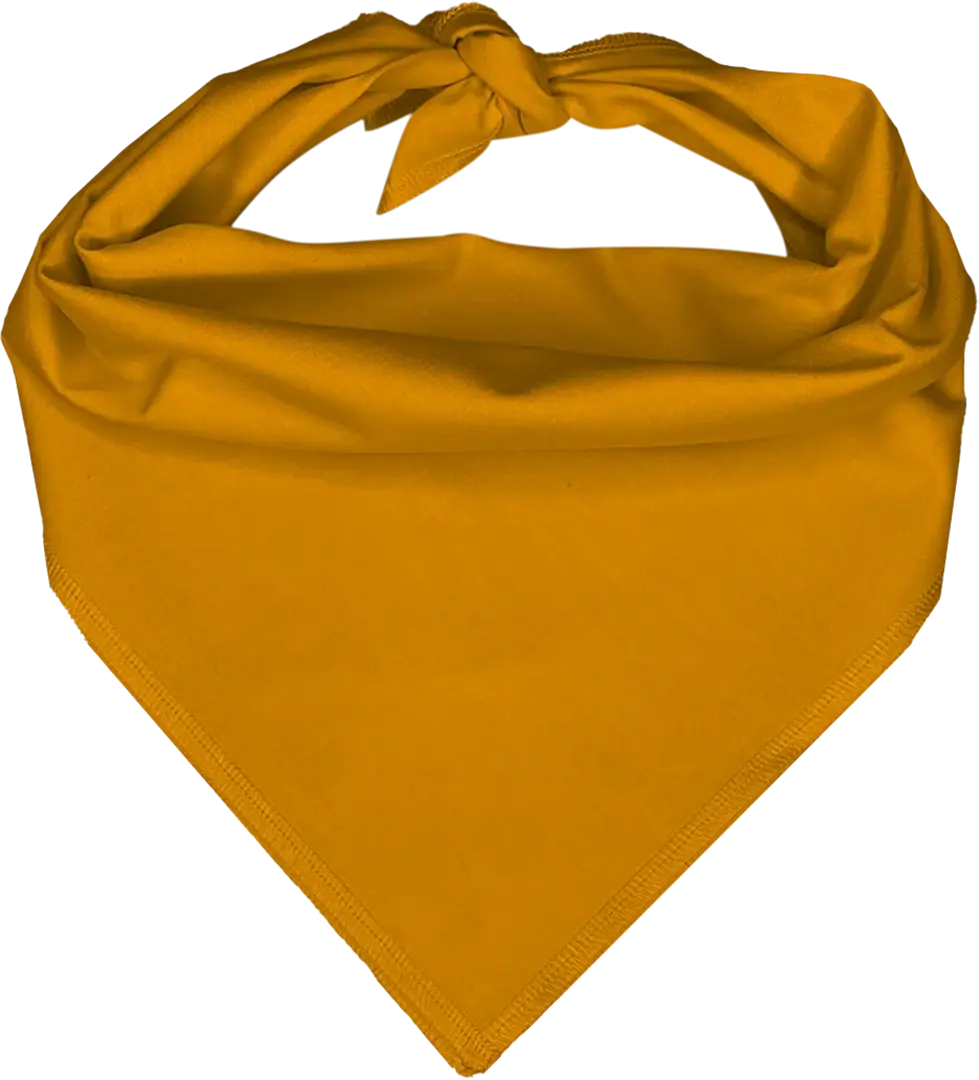 1pc Gold Solid Triangle - Dog Bandana - Size Small - 100% Cotton