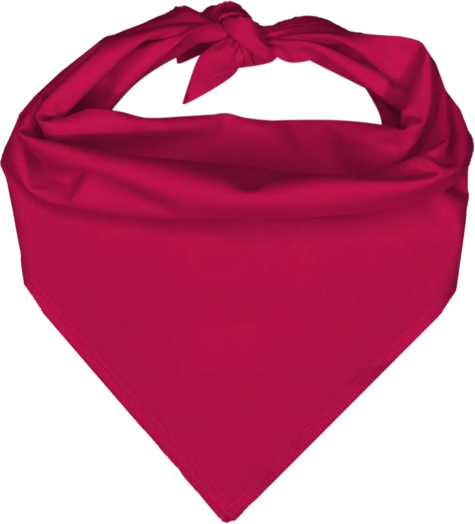 1pc Hot Pink Solid Triangle - Dog Bandana - Size Small - 100% Cotton