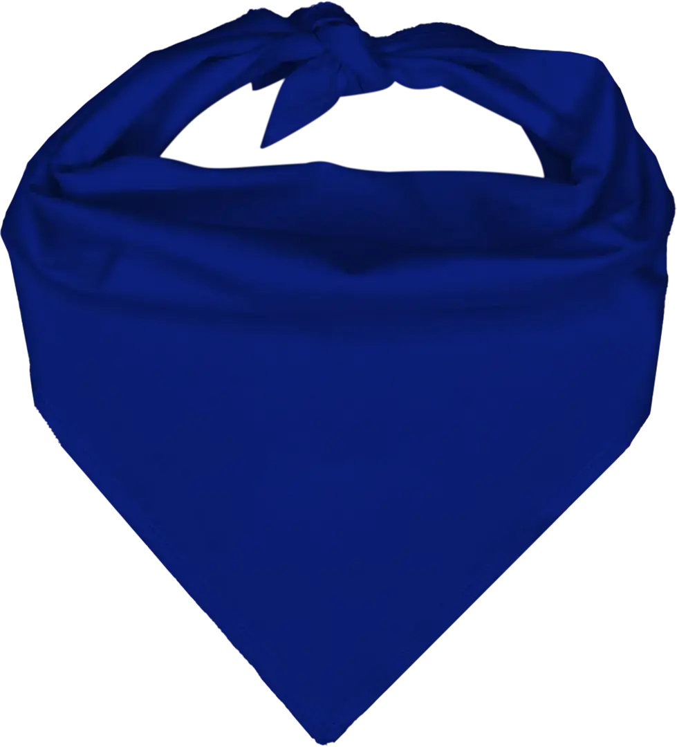 1pc Royal Blue Solid Dog Bandana - Size Small - 100% Cotton