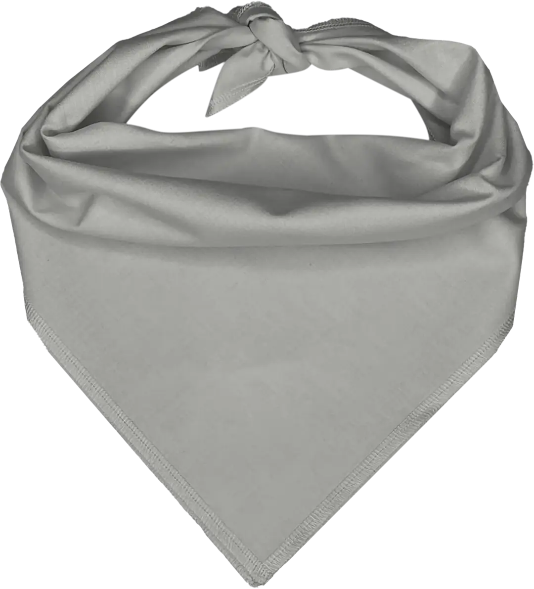 1pc Light Grey Solid Triangle - Dog Bandana - Size Large - 100% Cotton