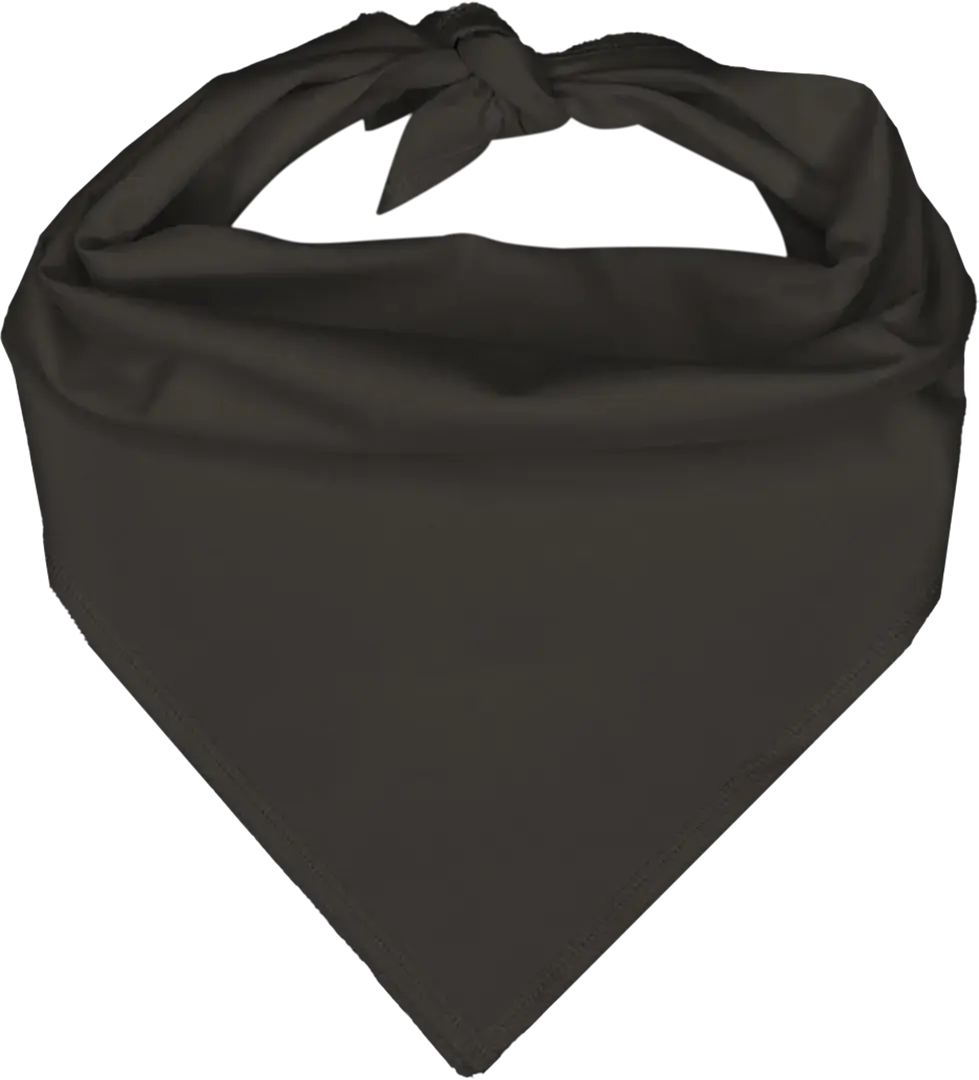 1pc Dark Grey Solid Triangle - Dog Bandana - Size Large - 100% Cotton
