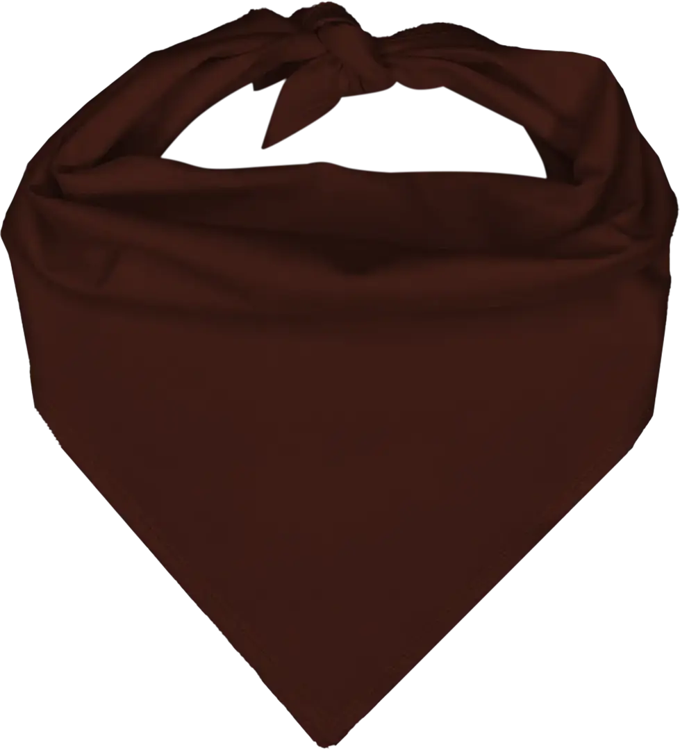 12pcs Dark Brown Solid Triangle Pet Bandanas - Bulk by the Dozen - Size Large - 100% Cotton In Bulk - Dozen Packed/12 Pcs