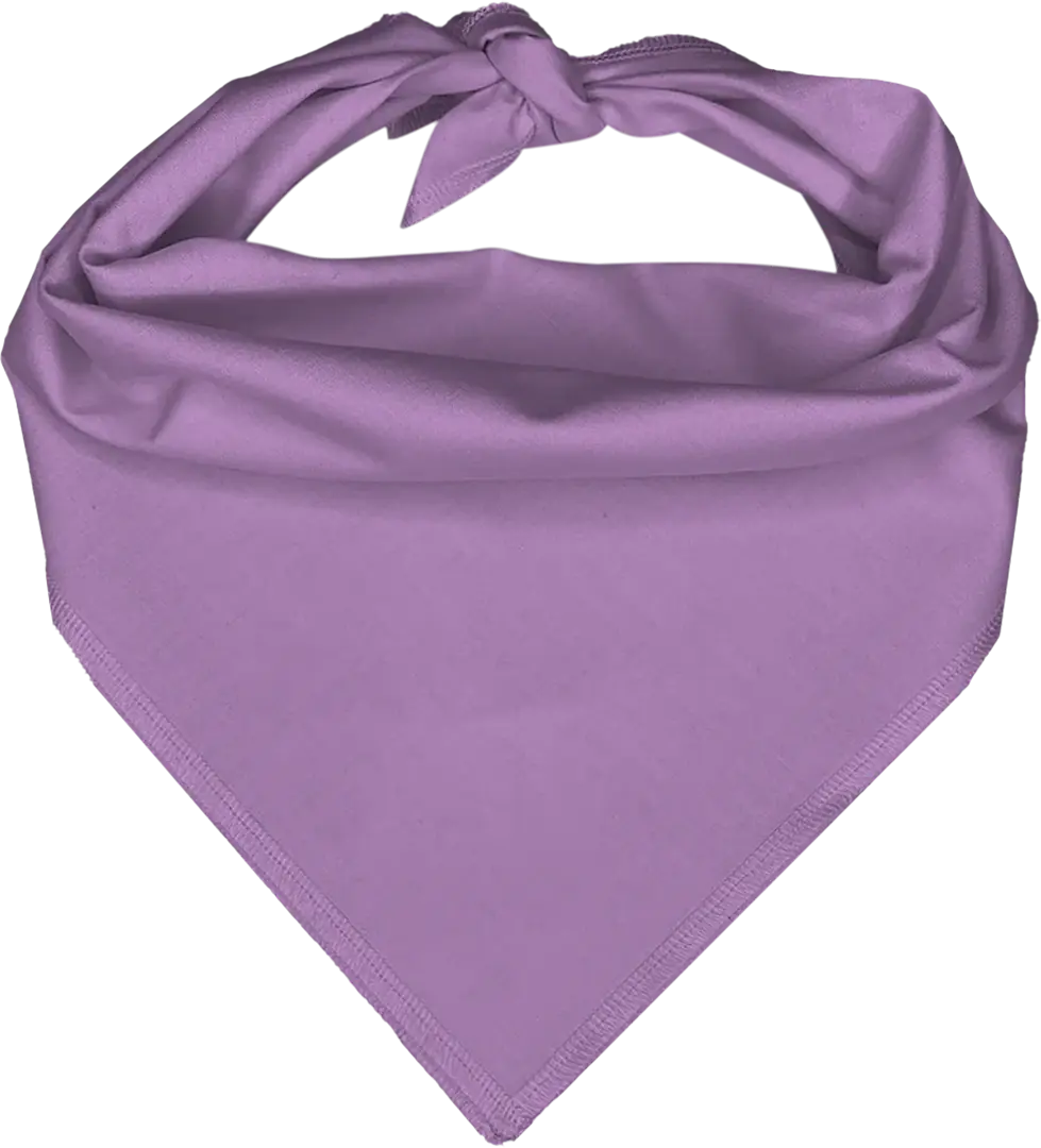 1pc Lilac Solid Triangle - Dog Bandana - X-Large - 100% Cotton