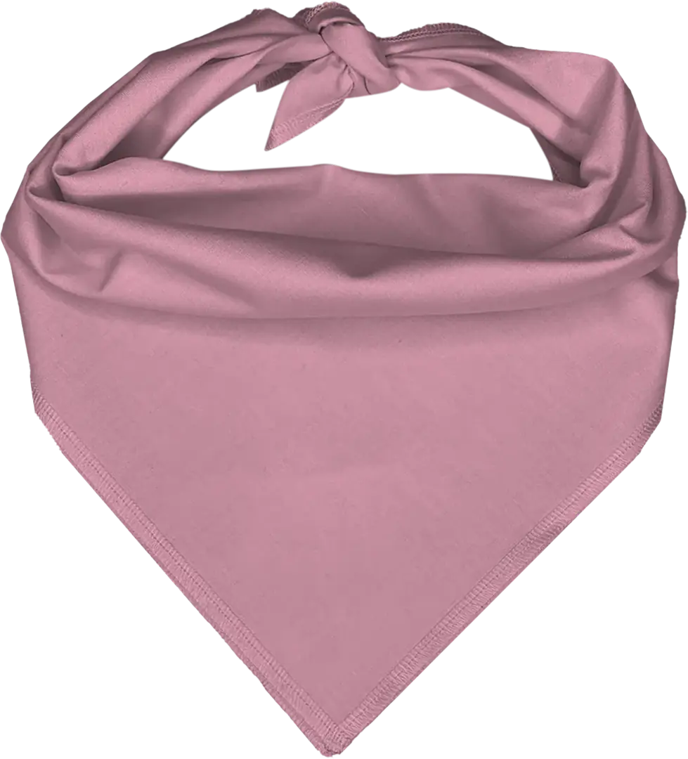 1pc Light Pink Solid Triangle - Dog Bandana - Size Small - 100% Cotton