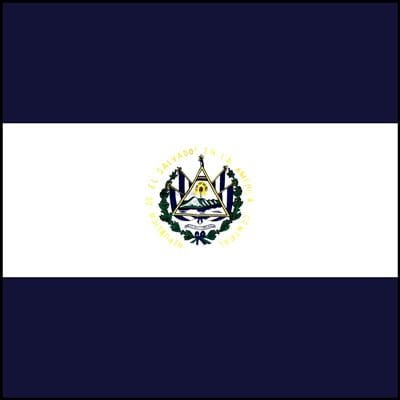 1pc El Salvador Flag - 22x22 - 100% Cotton