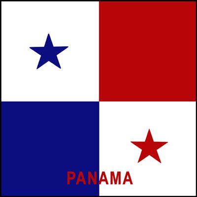 1pc Panama Flag Bandana - 22x22 - 100% Cotton