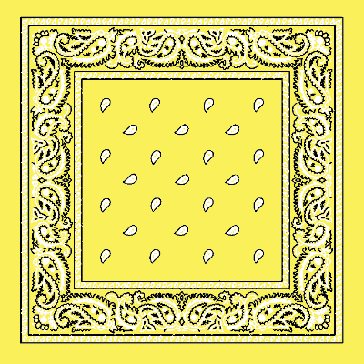600pcs Light Yellow Paisley Handkerchiefs - Case - 50 Dozen 22x22