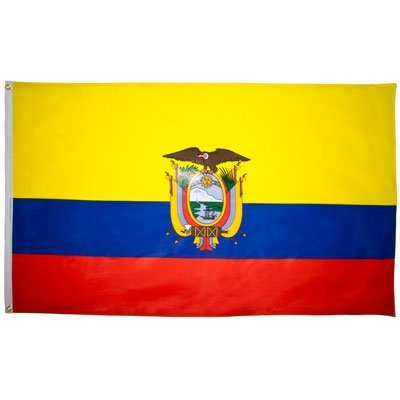 12pcs Ecuador Flag - 3ft x 5ft Polyester - Dozen Pack - Imported