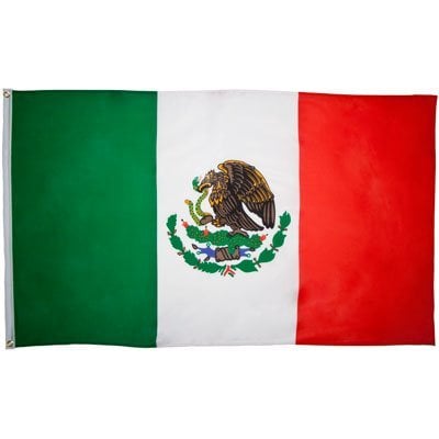 144 Mexico Flag 3ft x 5ft Polyester - Case - 12 Dozen - Imported