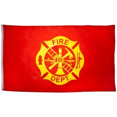 144 Fire Department Flag - 3ft x 5ft Polyester - Case - 12 Dozen - Imported