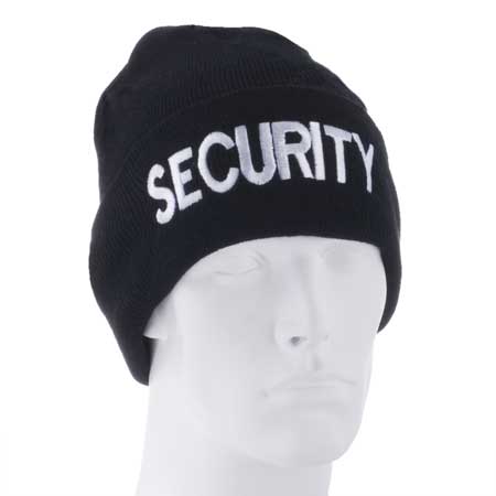 1pc Security Ski Hat - Black - Single 1pc - Made in USA
