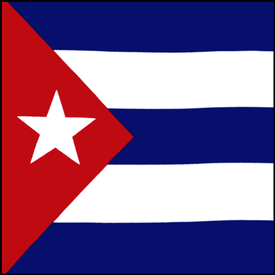 Cuba Flag Bandana - 22x22 - 100% Cotton