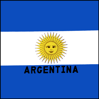 Argentina Flag Bandana - 22x22 - 100% Cotton