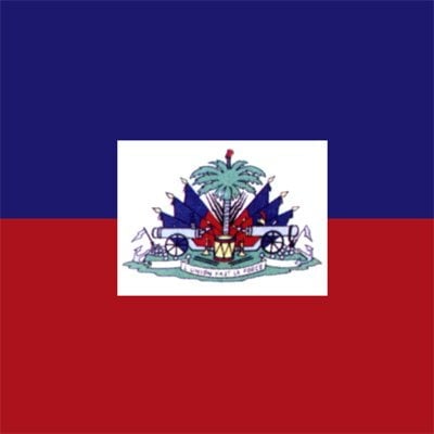 12pcs Haiti Flag Bandanas in Bulk by the Dozen - 22x22 - 100% Cotton