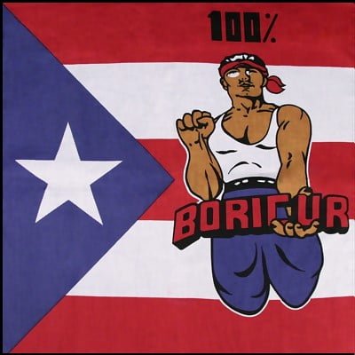 1pc Puerto Rico Flag - 100% Boricur Bandana - 22x22 - 100% Cotton