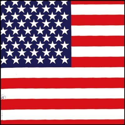 1pc American Flag Bandana - 22x22