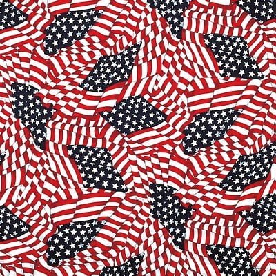 12pcs Tossed American Flag Bandanas in Bulk by the Dozen - 22x22