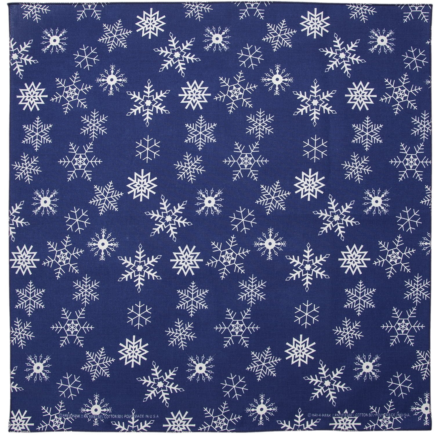 12pcs Glitter Snowflake Bandanas in Bulk by the Dozen - - 22x22