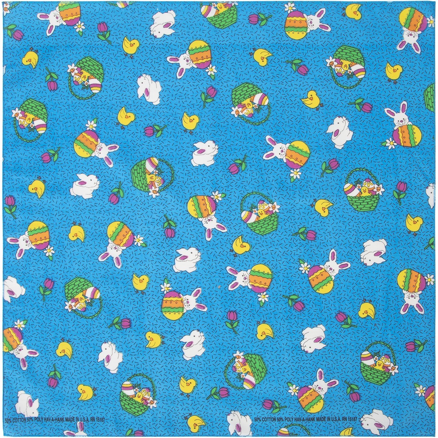 1pc Bunny Patch Bandana - 22x22 - Made in the USA