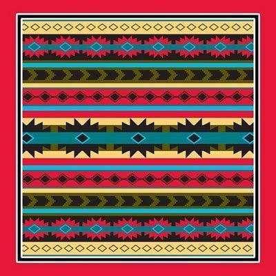 12pcs Southwest Modern Aztec Bandanas in Bulk by the Dozen - 22x22