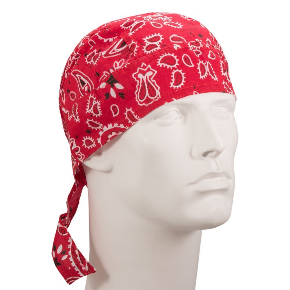 600pcs Red Paisley Doo Rags by the Case - 50 Dozen