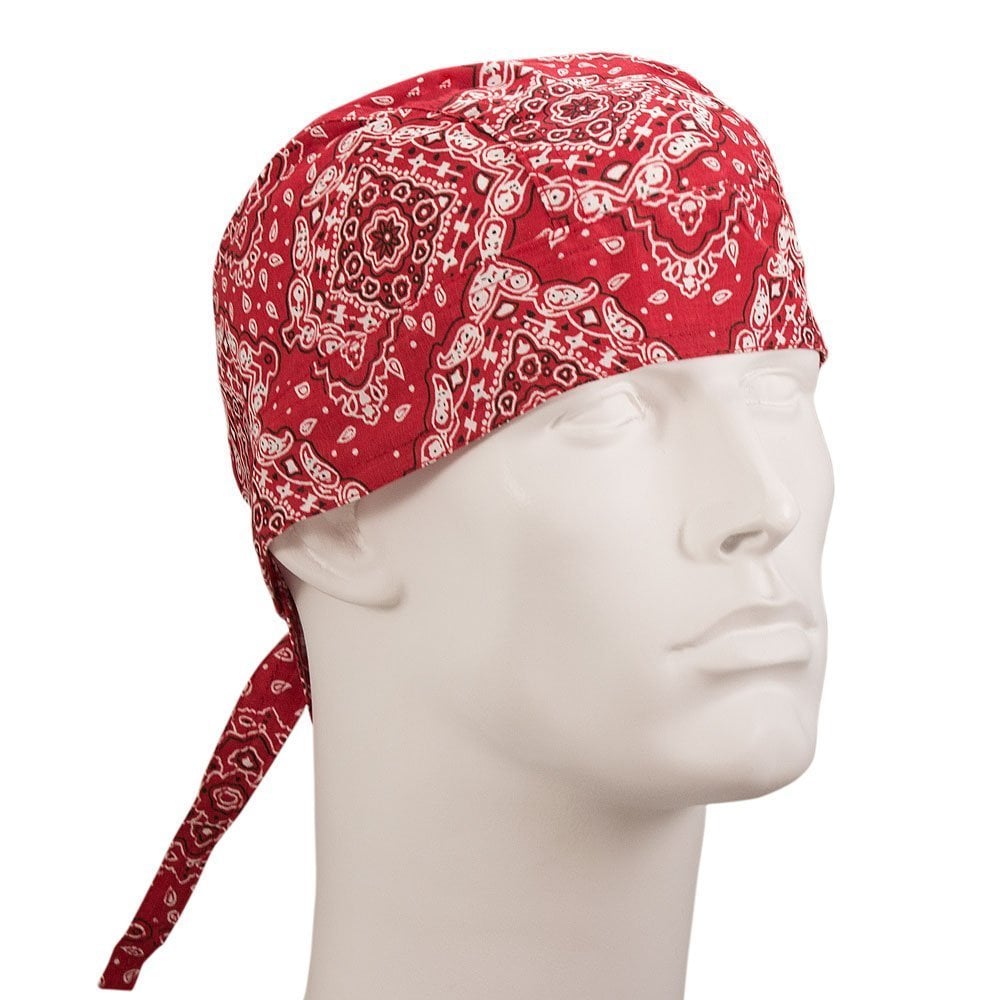 12pcs Paisley Red Doo Ragss - Dozen Packed