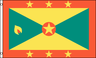 144 Grenada Flag 3ft x 5ft Polyester - Case - 12 Dozen - Imported