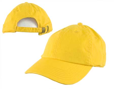 1pc Gold Plain Baseball Hat Cotton Cap - Dad Hat - Low Profile - Stone Washed