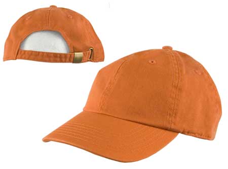 12pcs Orange Plain Baseball Caps Low Profile - Unconstructed - Adjustable Clasp - 100% Cotton - Stone Washed - Bulk by the Dozen - Wholesale
