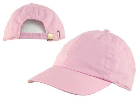 1pc Light Pink Baseball Hat Cotton Cap - Dad Hat - Low Profile - Stone Washed