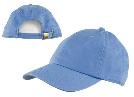 12pcs Sky Blue Plain Baseball Hats Low Profile - Unconstructed - Adjustable Clasp - 100% Cotton - Stone Washed - Bulk by the Dozen - Wholesale