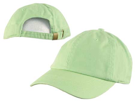 12pcs Light Green Plain Baseball Caps Low Profile - Unconstructed - Adjustable Clasp - 100% Cotton - Stone Washed - Bulk by the Dozen - Wholesale