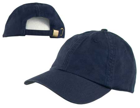 1pc Navy Baseball Cotton Cap - Dad Hat - Low Profile - Stone Washed