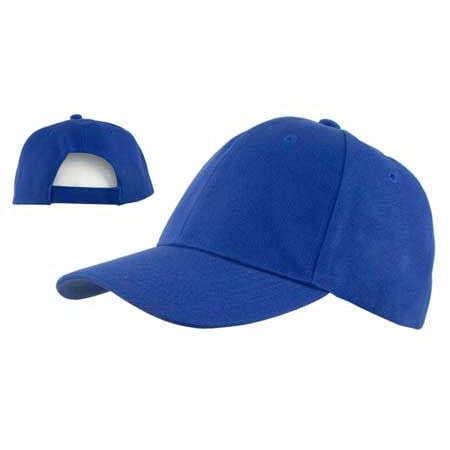 1pc Royal Plain Baseball Hat - Low Profile - Constructed - Adjustable Velcro Back - 100% Acrylic (Wool Feel)