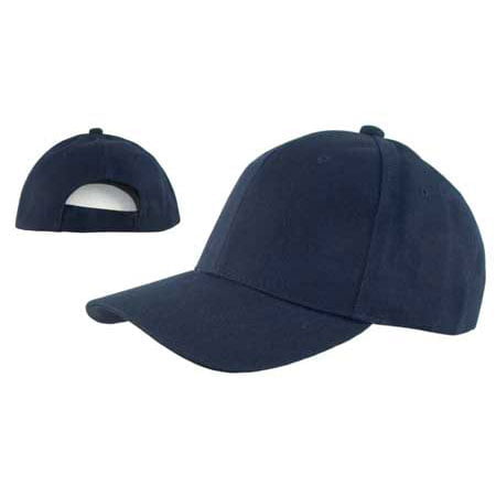 1pc Navy Plain Baseball Hat - Low Profile - Constructed - Adjustable Velcro Back - 100% Acrylic (Wool Feel)