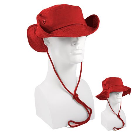 12pcs Red Safari Boonie Hat - Dozen Packed