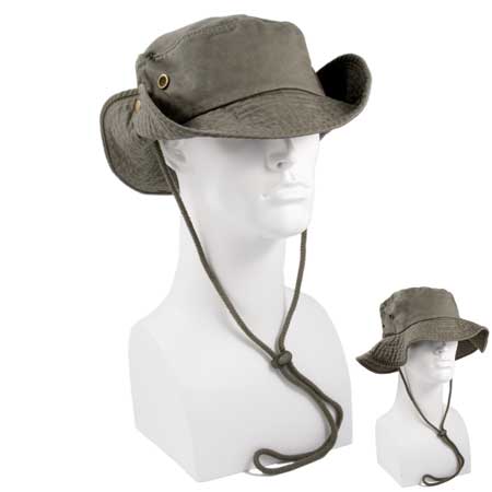 1pc Olive Safari Boonie Hat - Single Piece