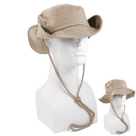 1pc Khaki Safari Boonie Hat - Single Piece