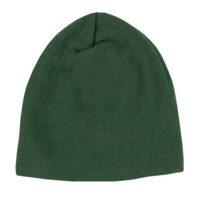 12pcs Solid Hunter Green Beanie Winter Knit Hats - Made in USA - Dozen Packed
