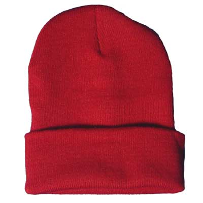12pcs Red Winter Ski Hat - Super Stretch - USA Made - Dozen Packed