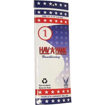1pc Mens Handkerchief White - 15x15 - Single 1pc - USA Made