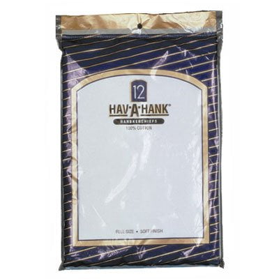 1pc Mens Handkerchief White - Hemstitch - 17x17 - 12 Pack - Imported