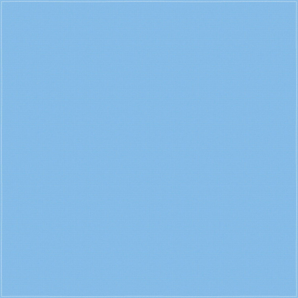 1pc Light Blue Solid Handkerchief - Single 1pc 14x14