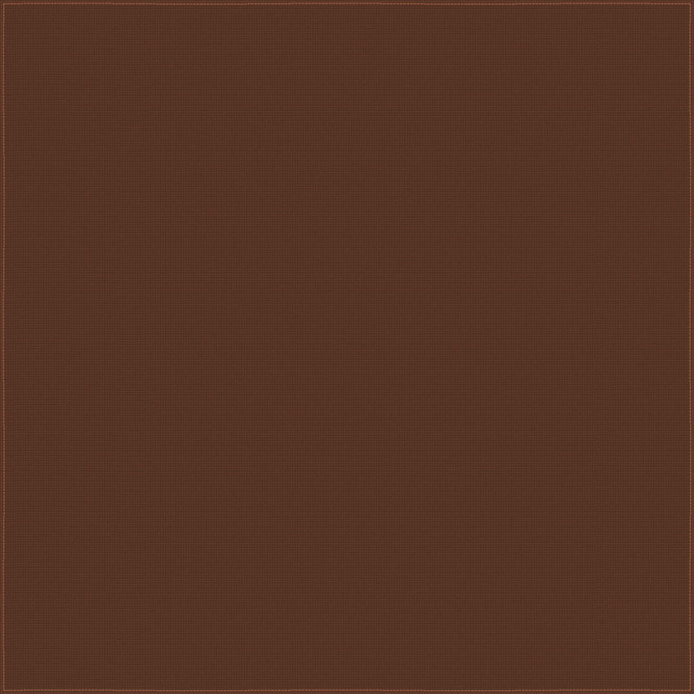 1pc Dark Brown Solid Handkerchief - Single 1pc 14x14