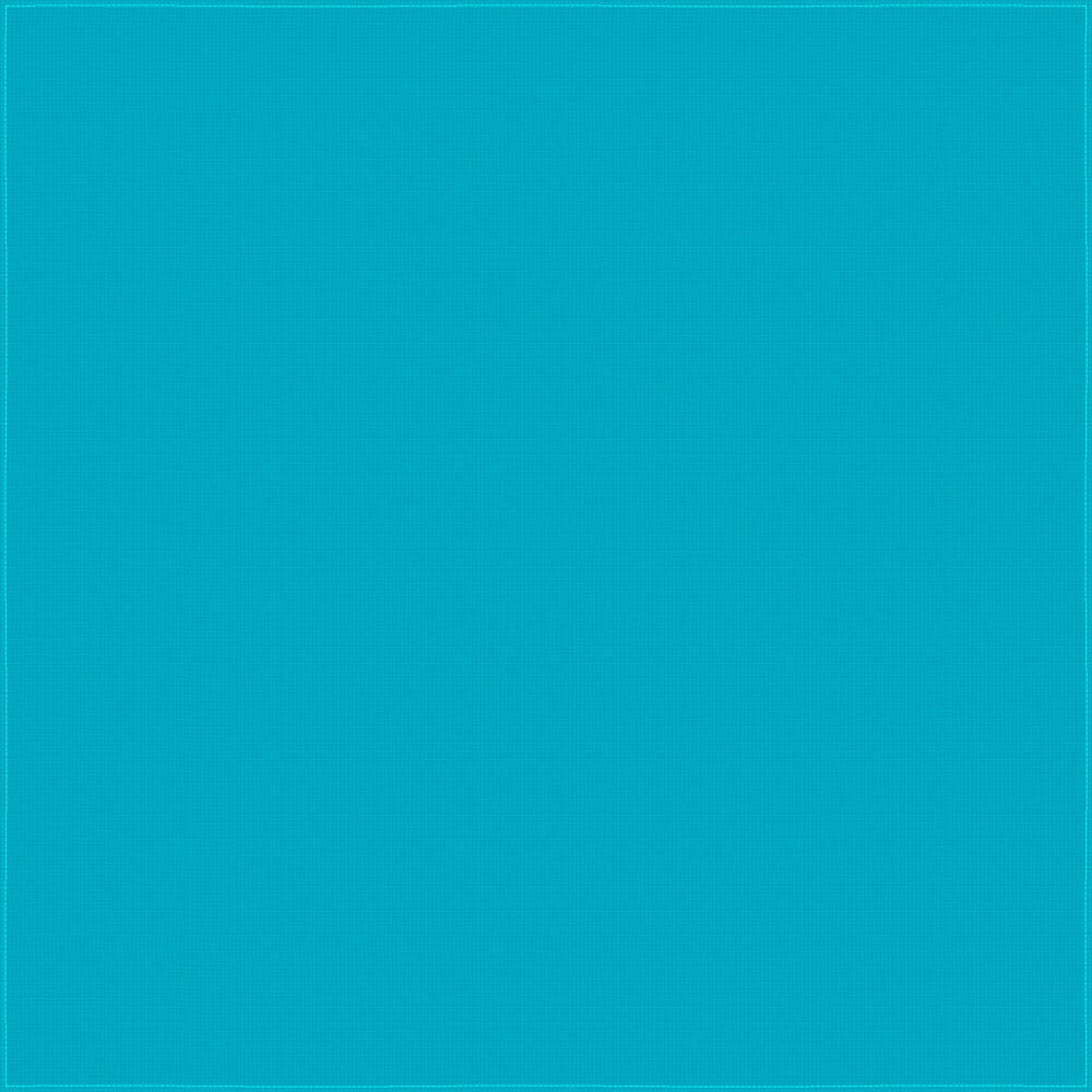 1pc Turquoise Solid Handkerchief - Single 1pc 14x14