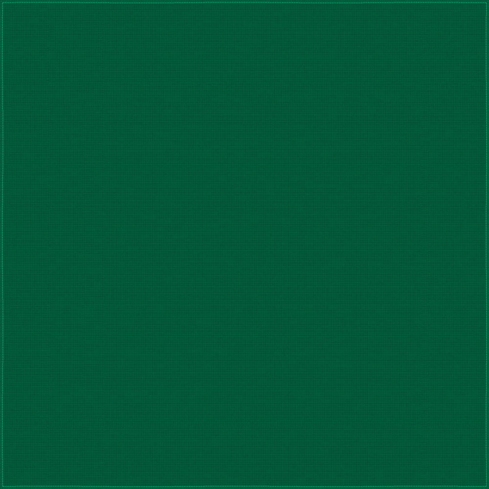 1pc Hunter Green Solid Handkerchief - Single 1pc 22x22