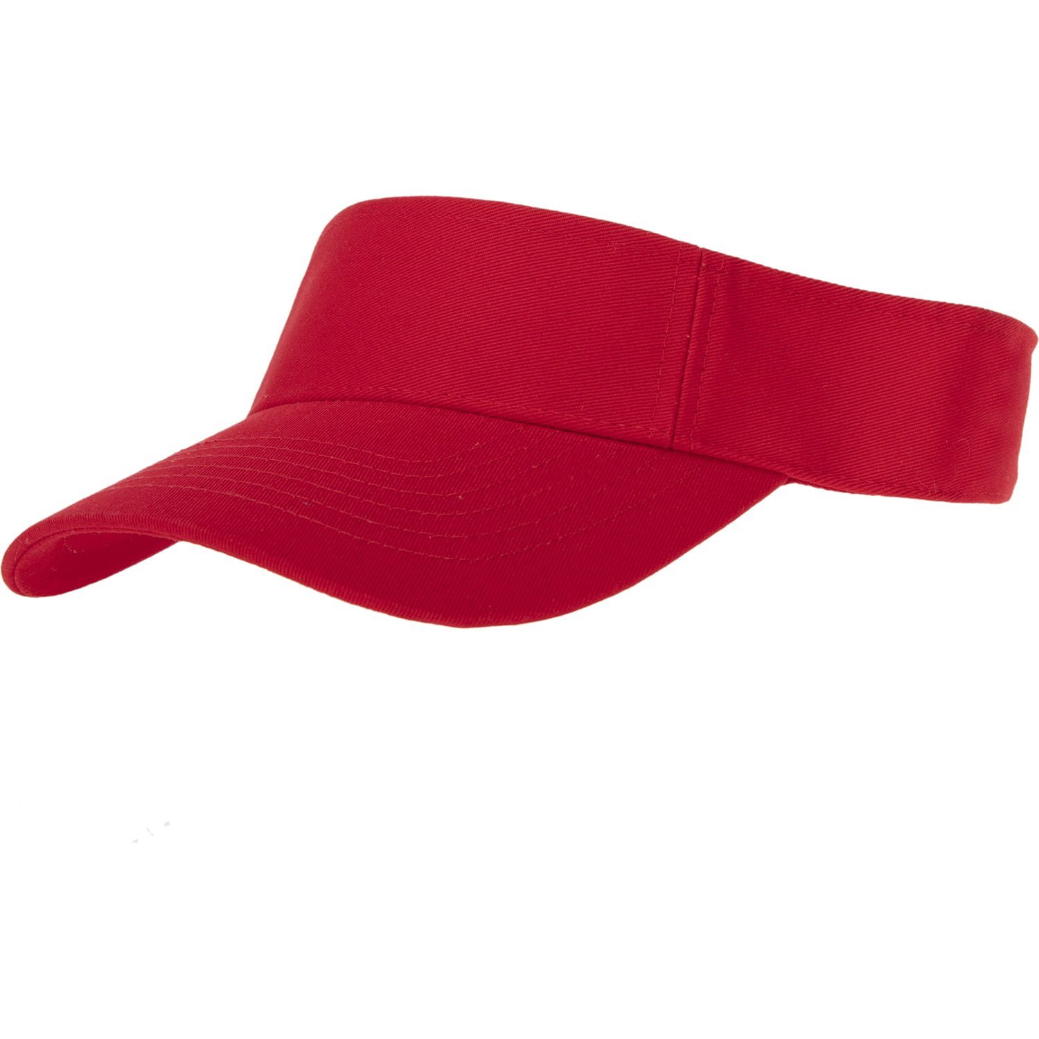 12pcs Red Sun Visor Hat - Dozen Packed