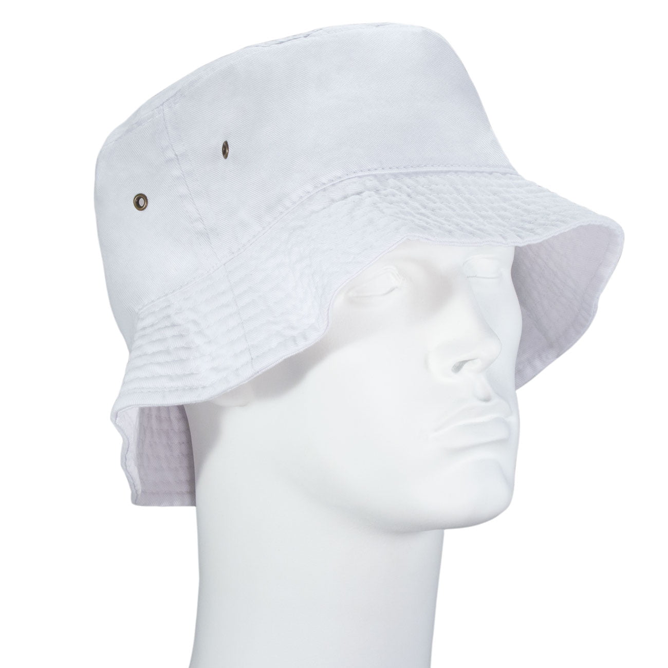 1pc White Bucket Hat - Single 1pc - SM