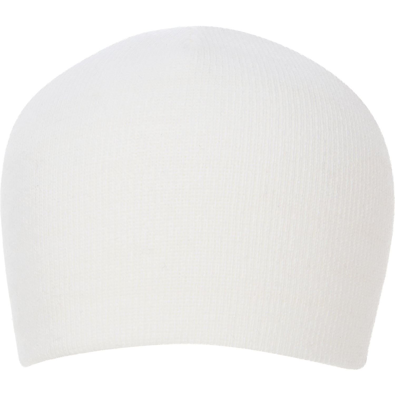 1pc Solid White Beanie Winter Knit Hat - Made in USA - Single Piece